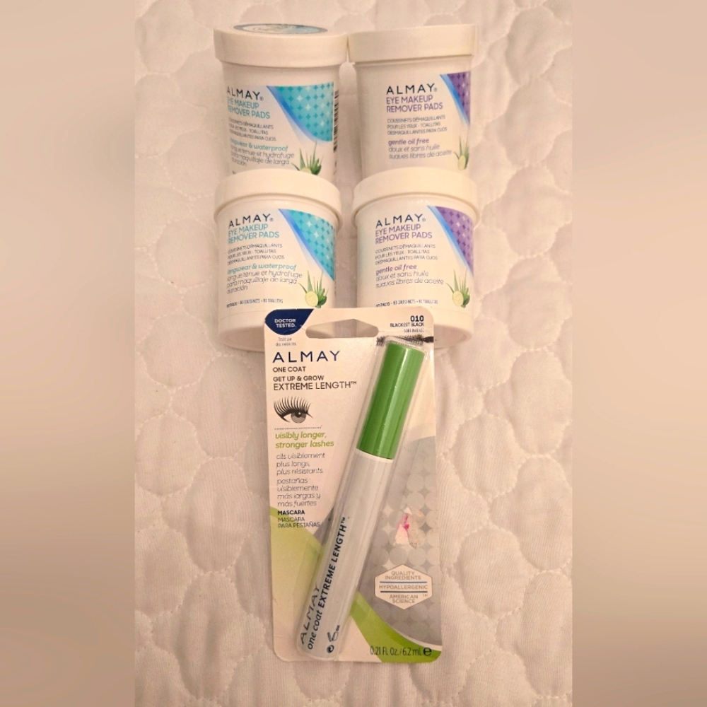 NIP- Almay Makeup Essentials Set – Eye Makeup Remover Pads & Mascara